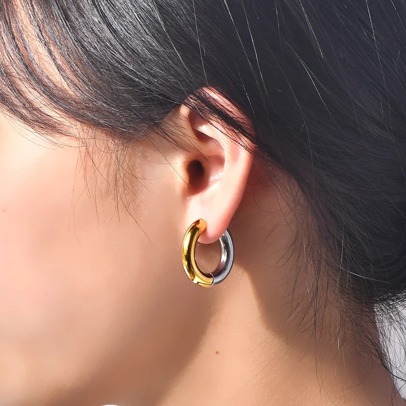 Gold & Silver Hoops