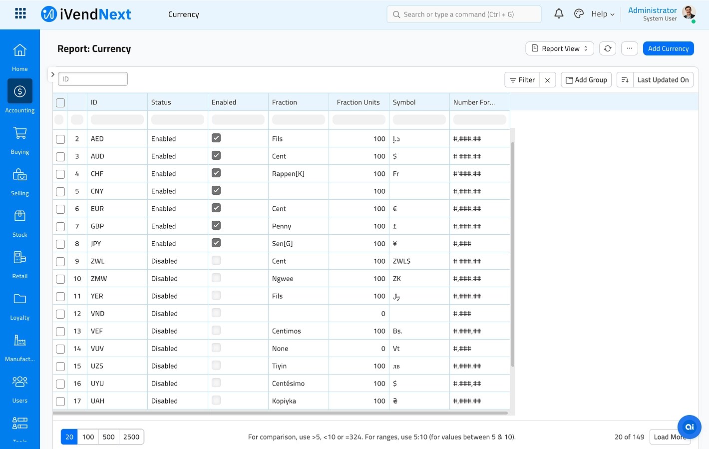 Multi-Currency Management