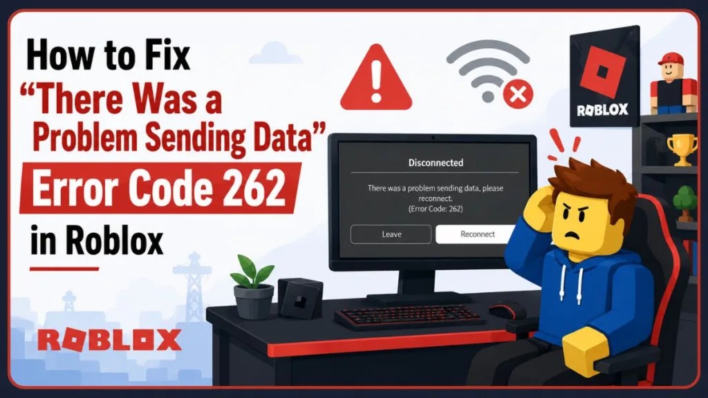 How To Fix There Was A Problem Sending Data Error Code 262 In Roblox Fix Roblox Error Code 262