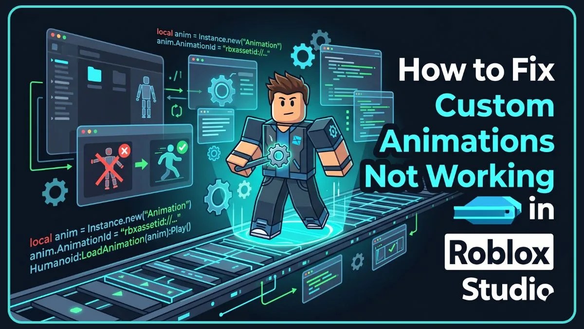 How To Fix Custom Animations Not Working In Roblox Studio Izoate Roblox Studio Animation Not