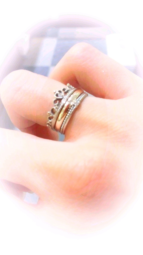 鹿嶋・神栖地区の宝石店💎リング 重ね着け ♪