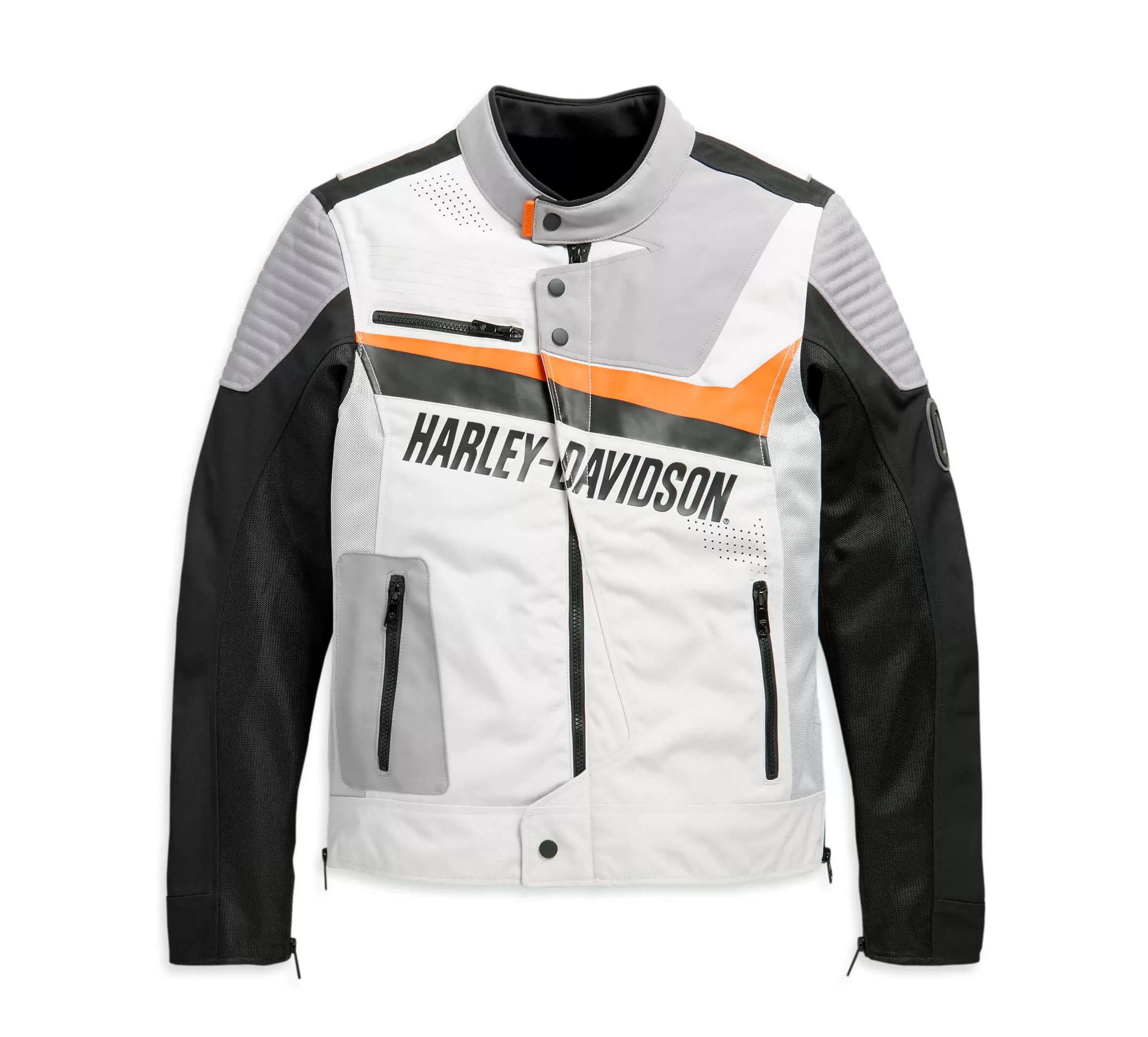 white leather harley davidson jacket