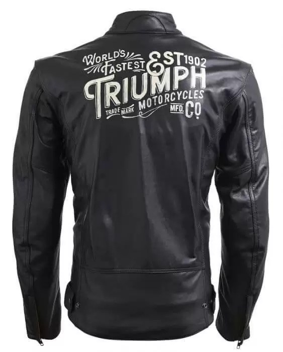Triumph Motorcycle Racing Black Leather 