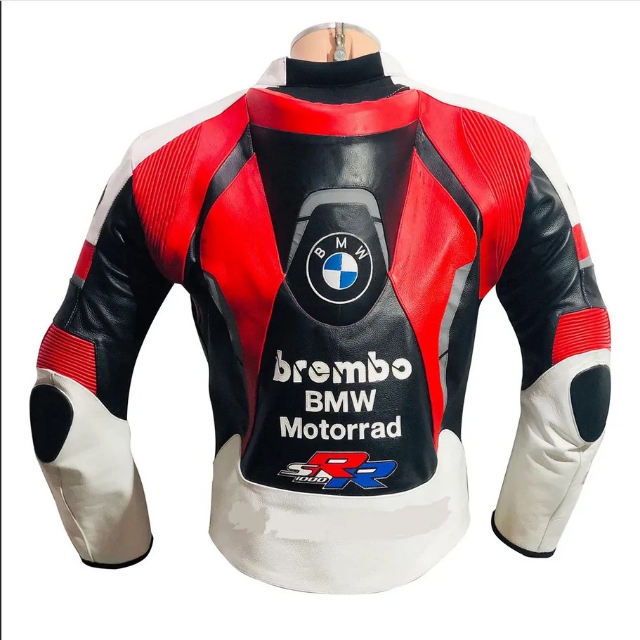 Bmw rr black red and white motorcycle jacket