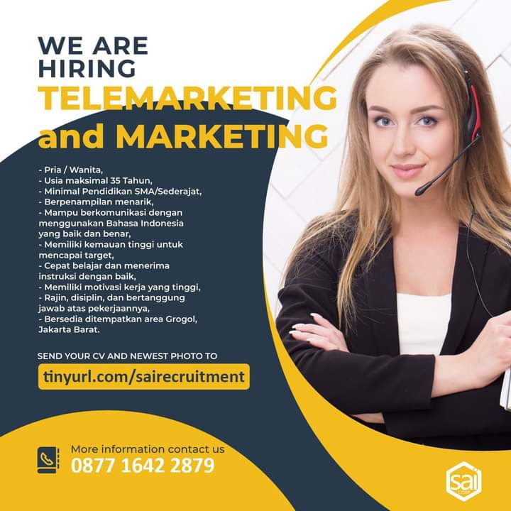Lowongan Kerja Telemarketing - Marketing di PT. Sentra Aktiva Indonesia - JakartaKerja
