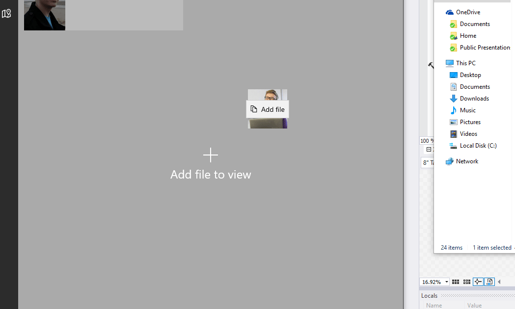 Add file to view