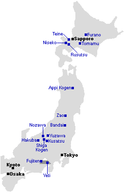 Skiing And In Japan 2262 Map.