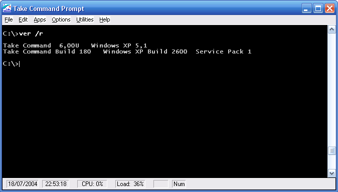 M&aacute;s detalles de 4NT 6.0 y de Take Command/32 6.0 (build 180)