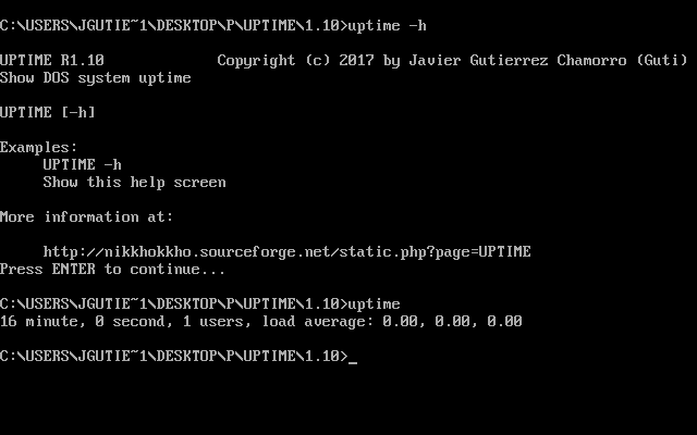 Uptime para DOS