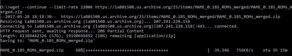 Descargas de archivos con WGET