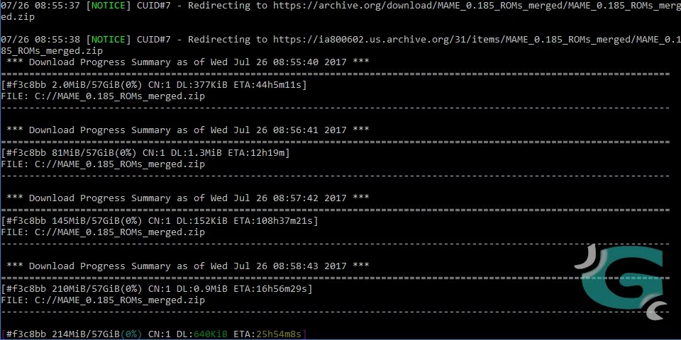 Descargas de archivos con Aria2