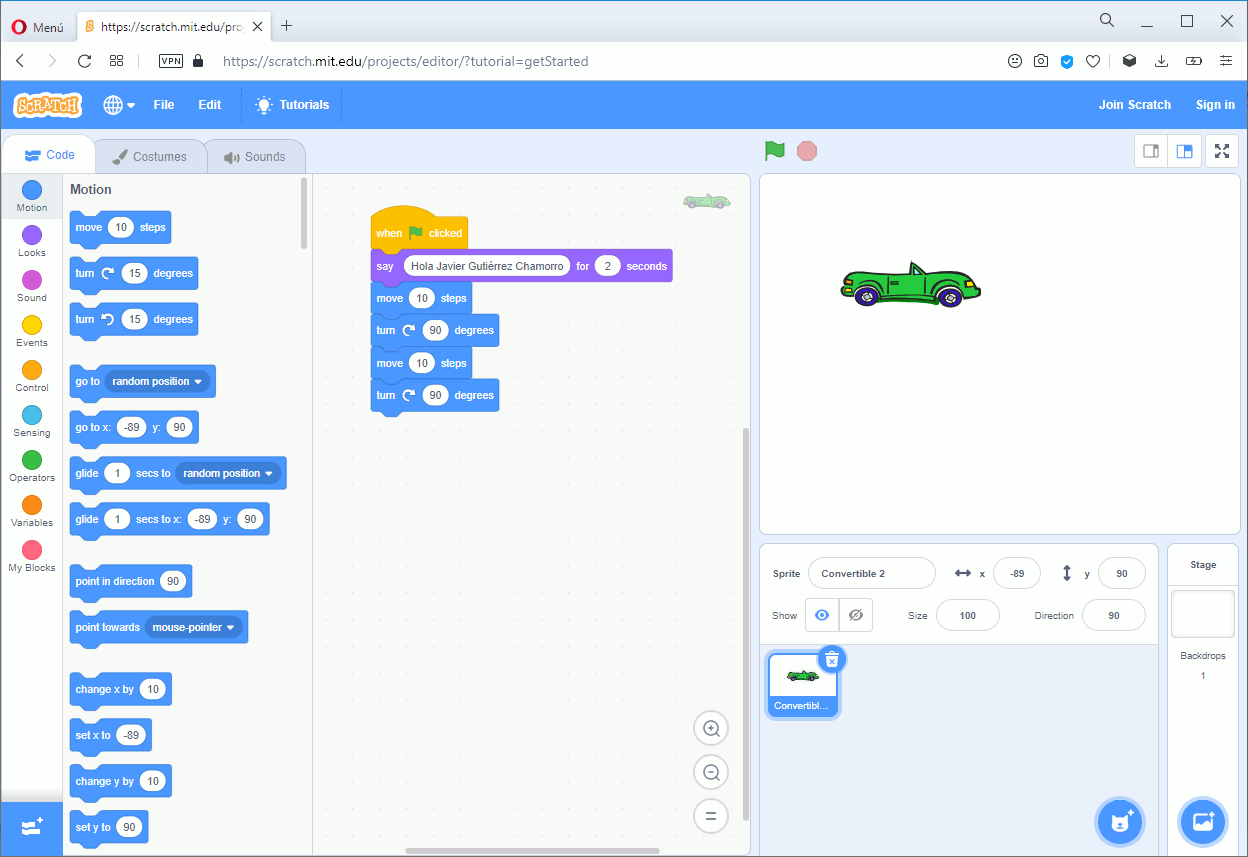 Lenguaje de programaci&oacute;n Scratch