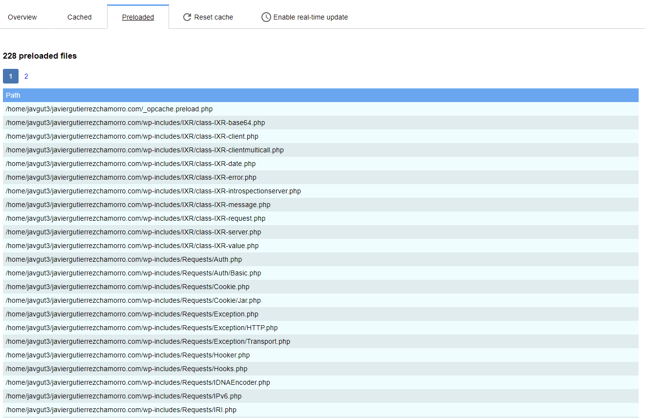 Preload del OPCache en PHP