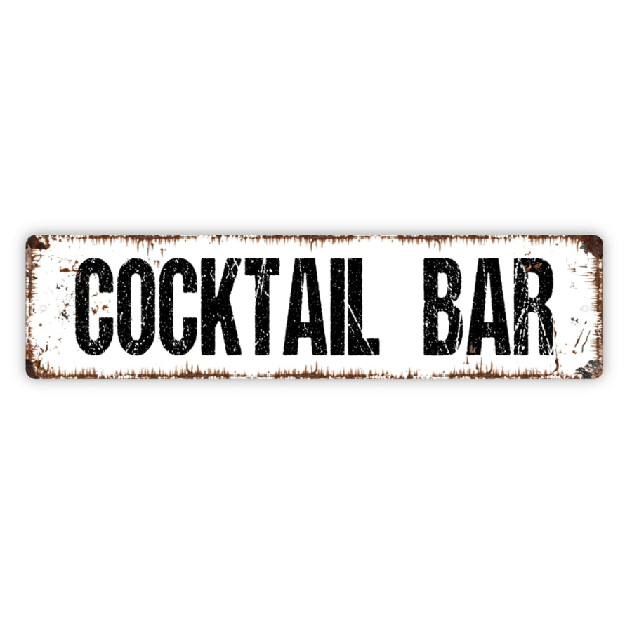 Cocktail Bar Metal Sign