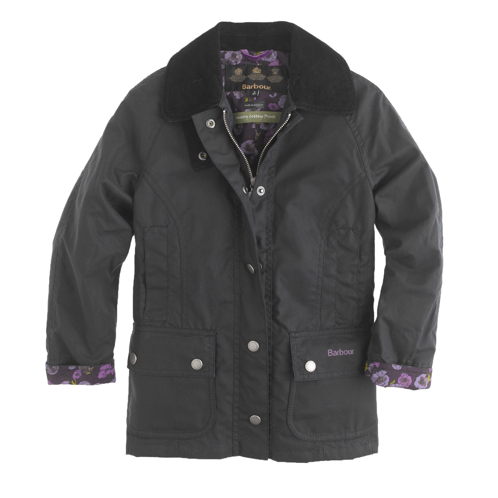 Girls' barbour® printed beadnell jacket