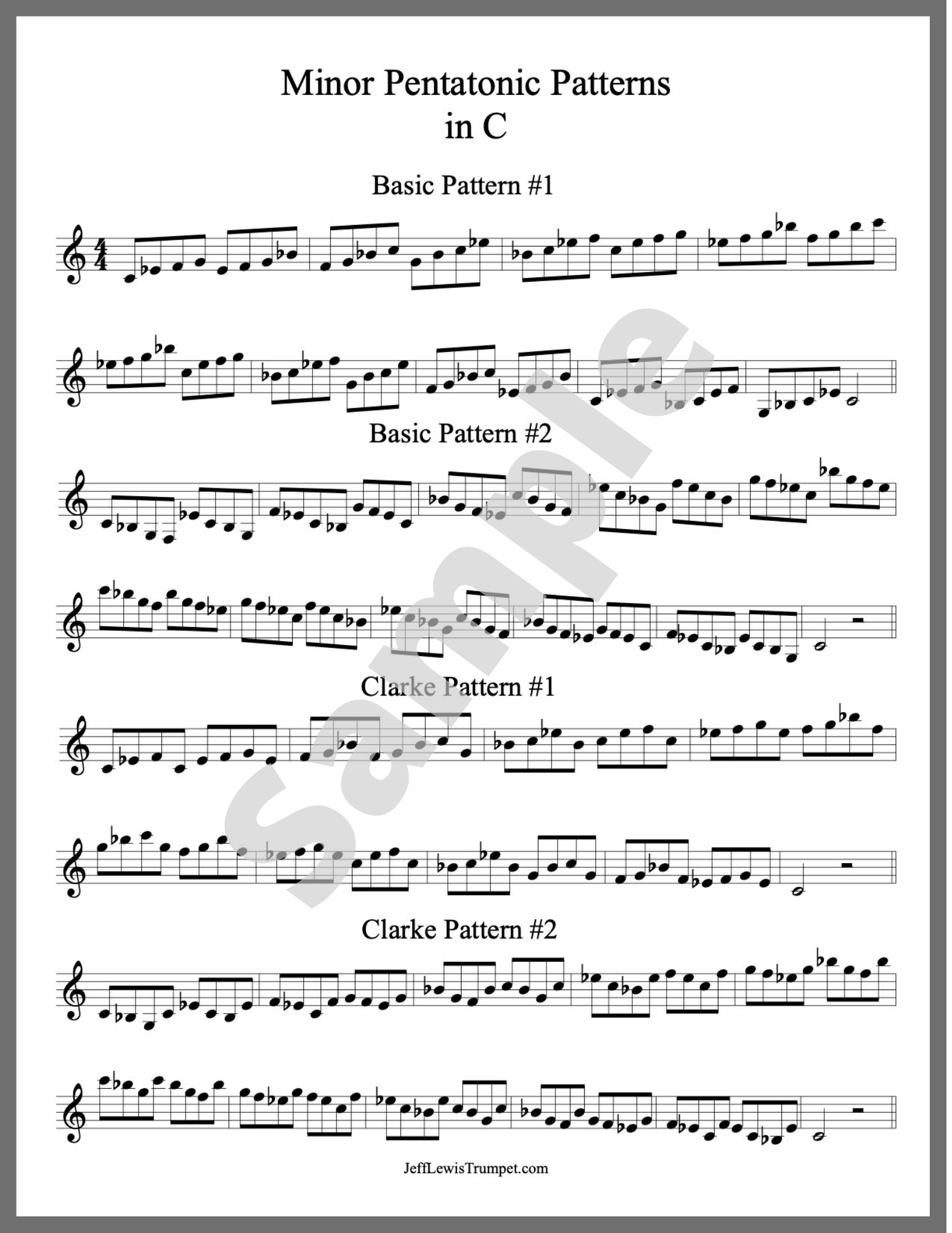 minor pentatonic scale trumpet