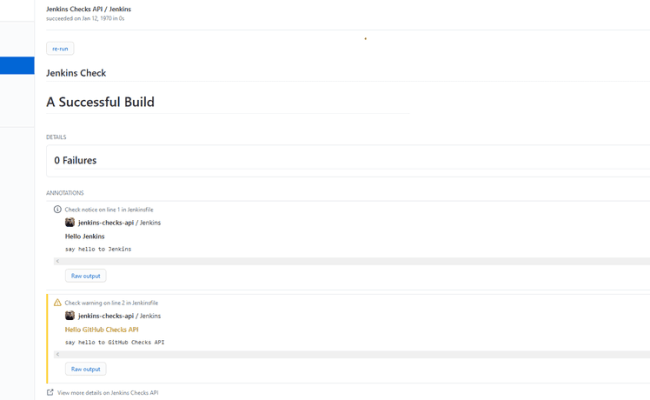 GitHub Checks API Plugin Project - Coding Phase 1