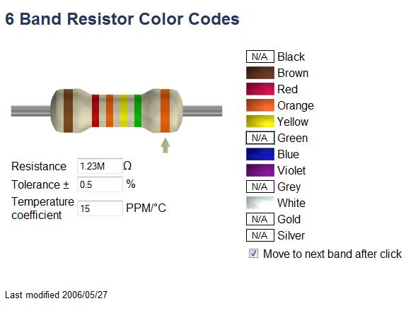 6 Band Resistor Color Code Electronics Repair And 6 Band Resistor Color Code Electronics Repair And