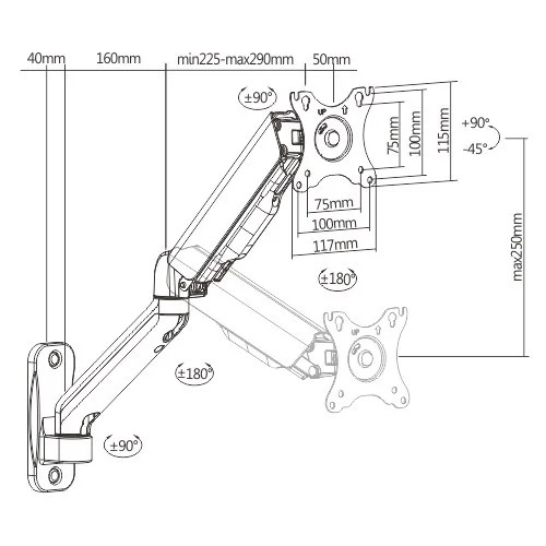 single monitor wall mount