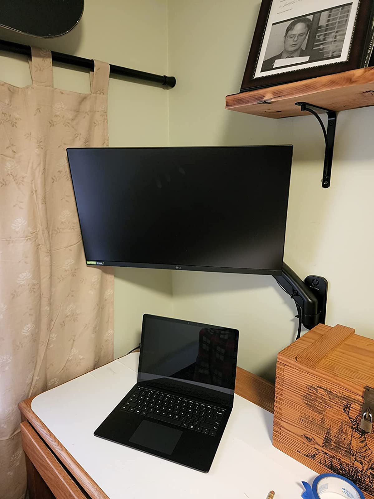 Single Monitor Wall Mount Gas Spring Monitor Stand ( For 13-32