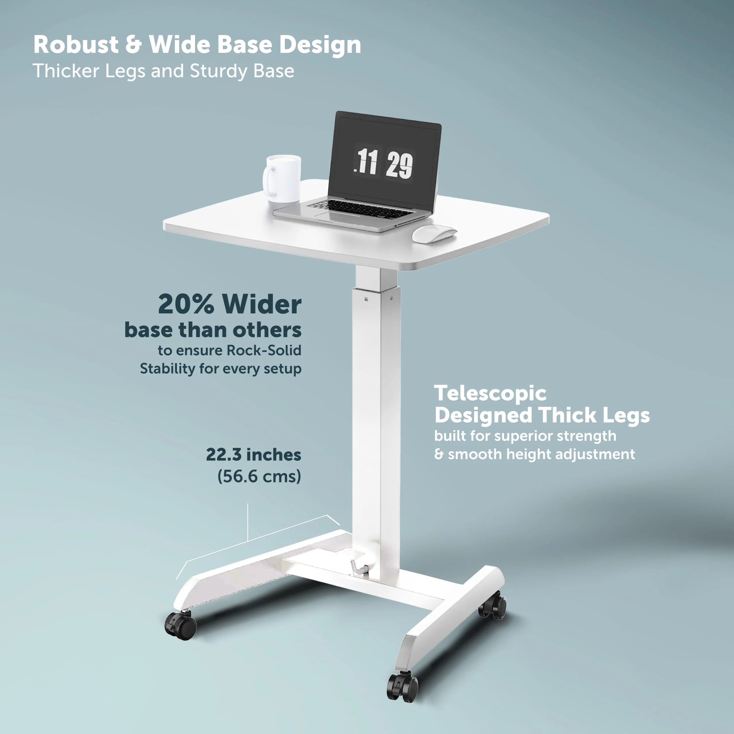 mobile height adjustable workstation
