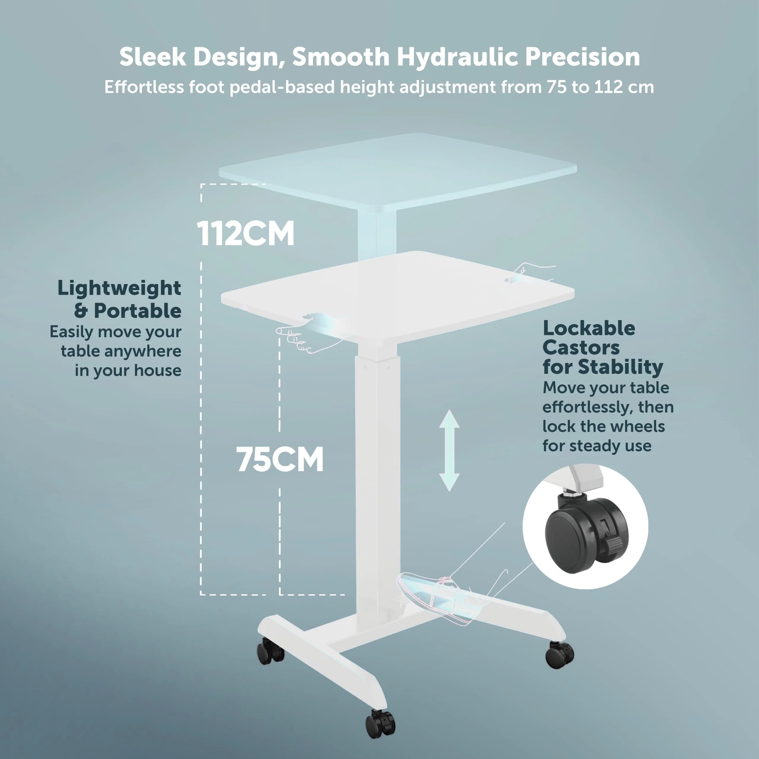 mobile height adjustable workstation