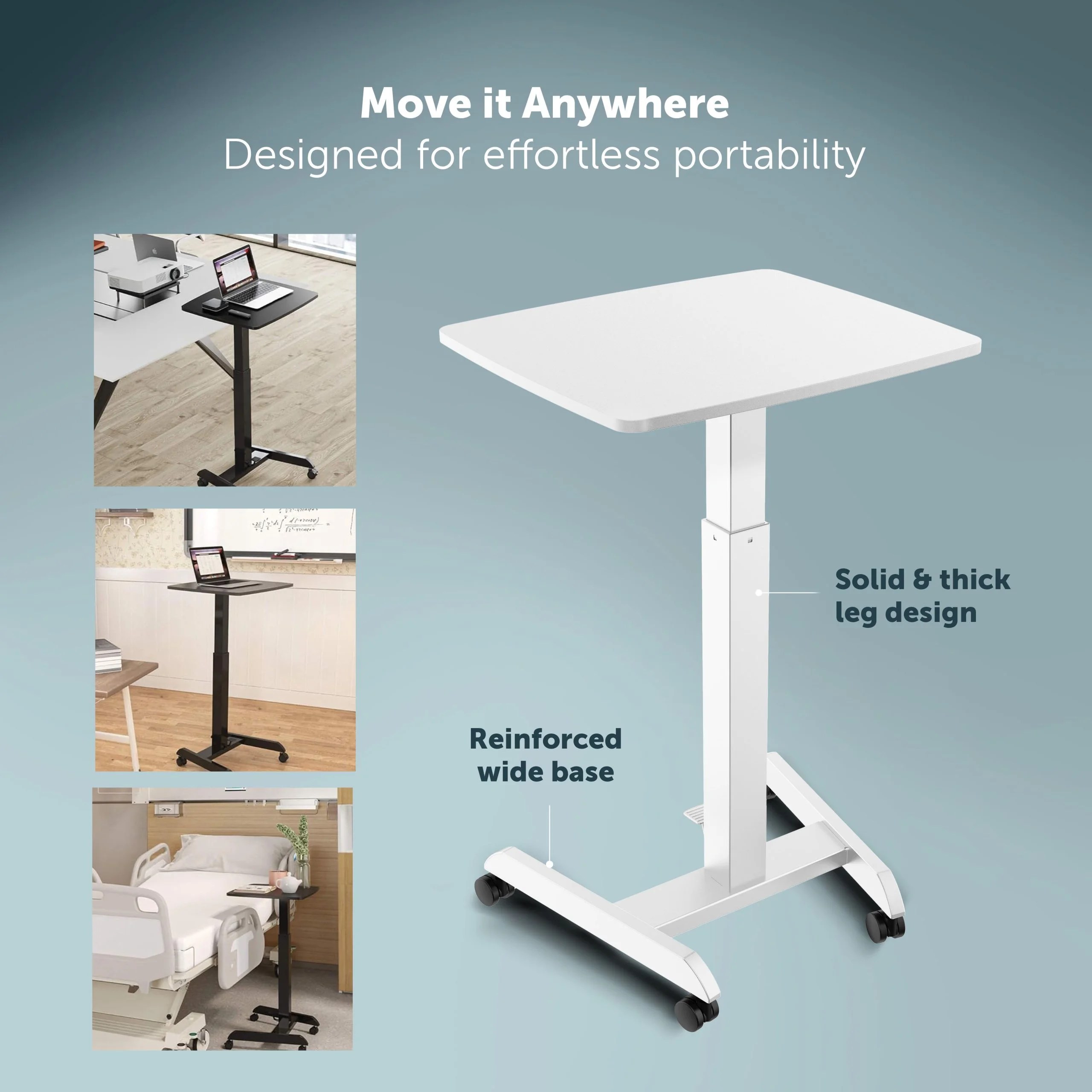 mobile height adjustable workstation