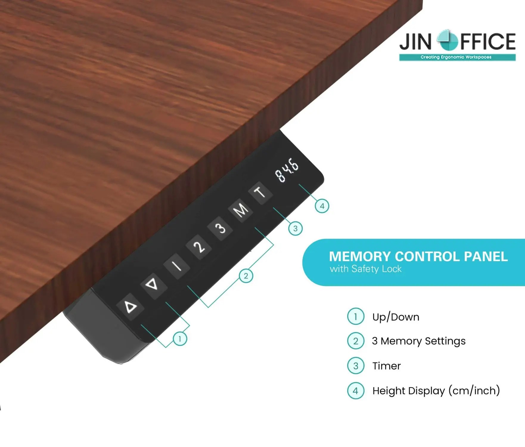 Single motor height adjustable desk