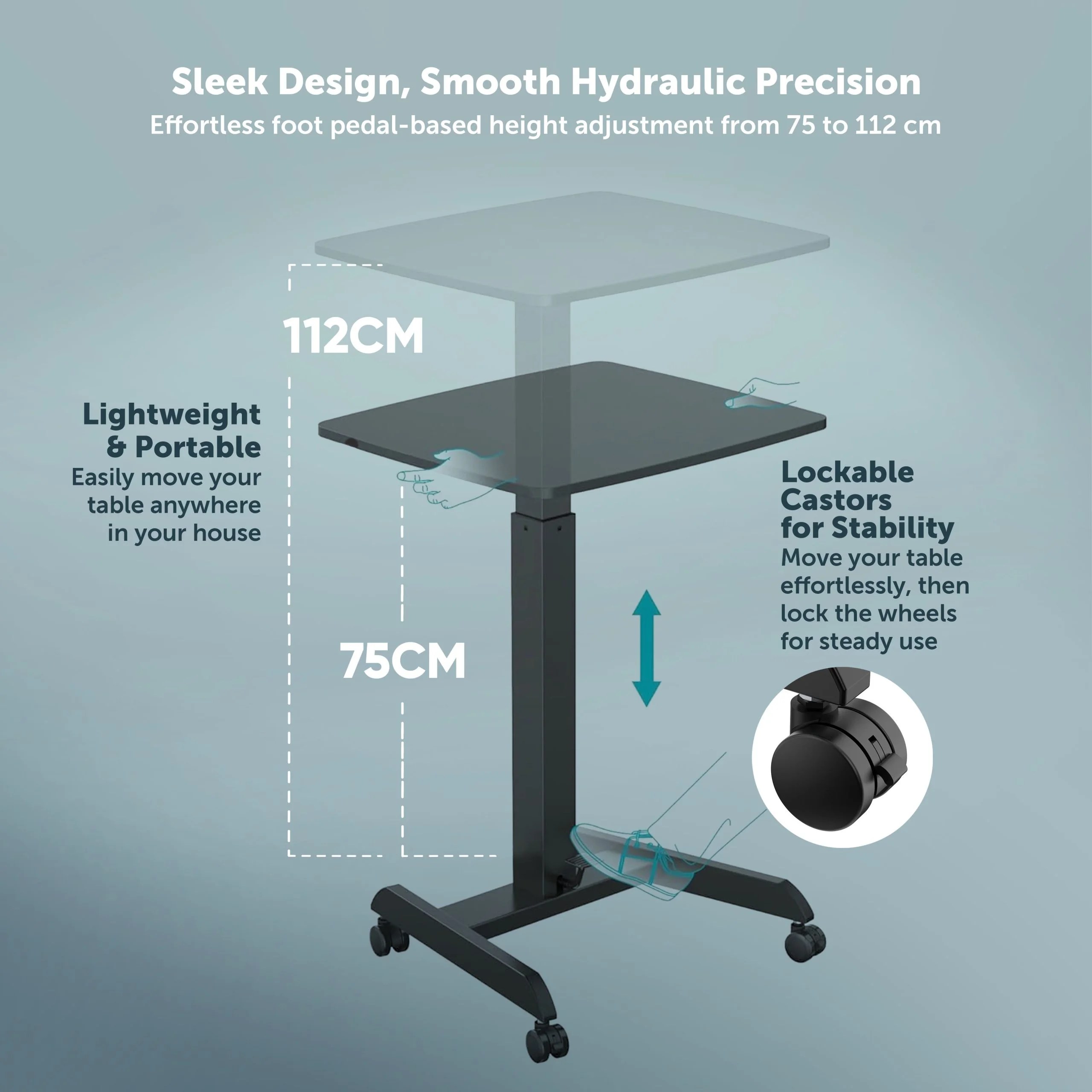 mobile height adjustable workstation