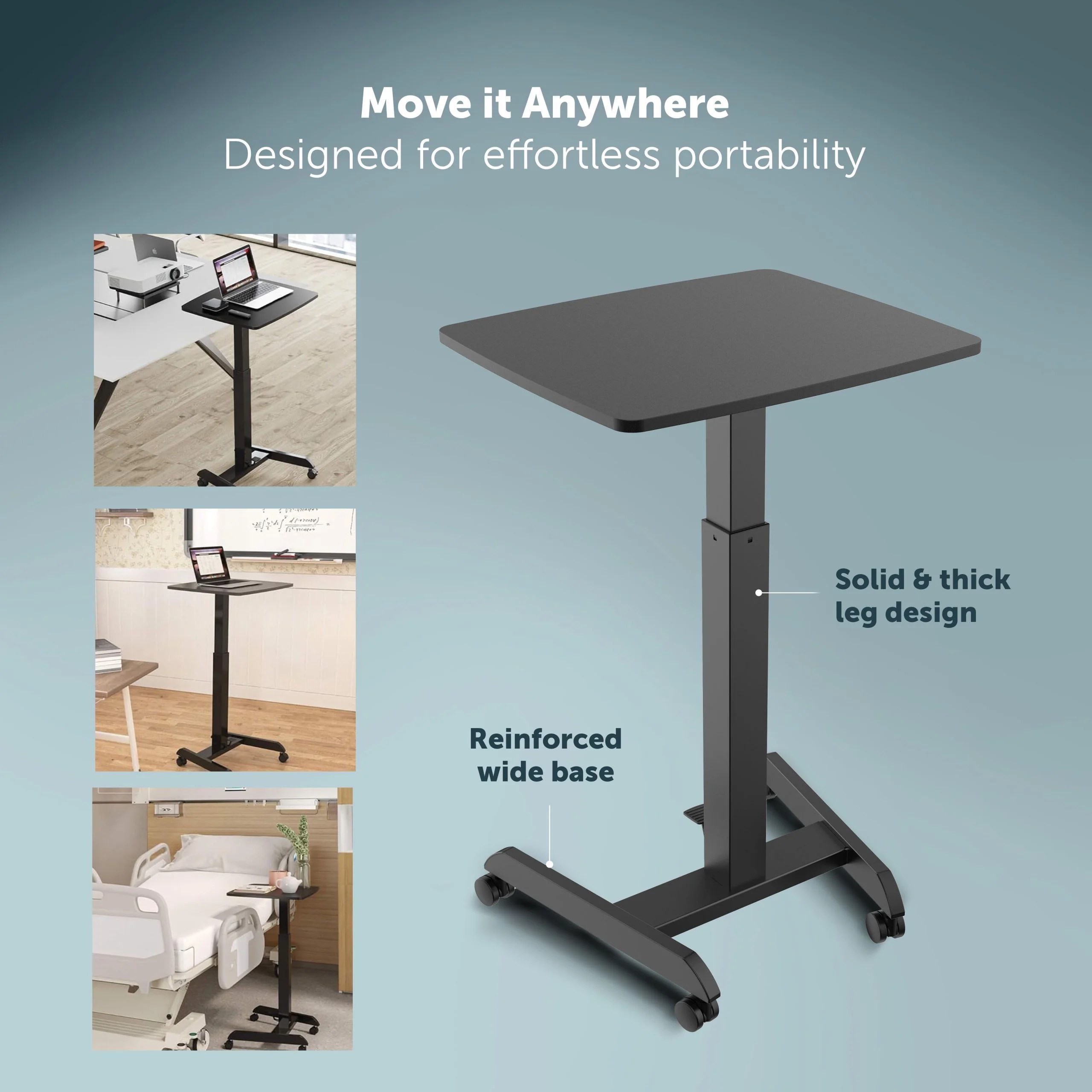 mobile height adjustable workstation