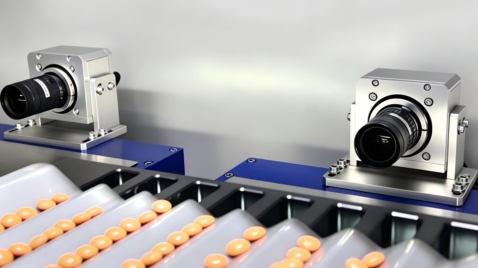 Jinlu emballant la vue latérale à plusieurs voies de la machine de comptage de vision AI complète- Module d'inspection de portée