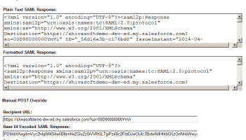 Login using SAML Response from AXIOM