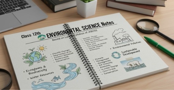 Environmental Science EVS Notes for JKBOSE Class 12th Pdf download 2026 2027 EVS Class 12th New Syllabus