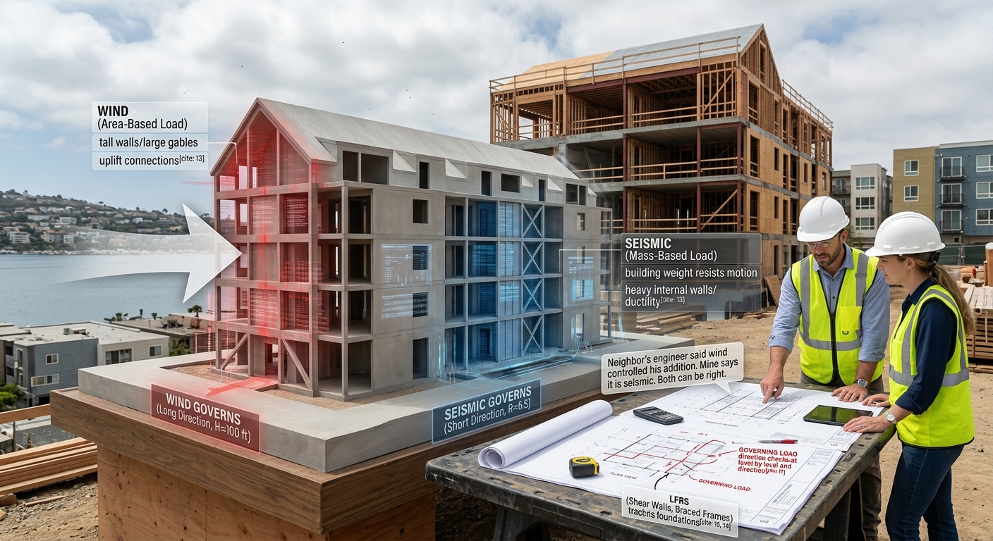 Wind vs Seismic Lateral Building Loads