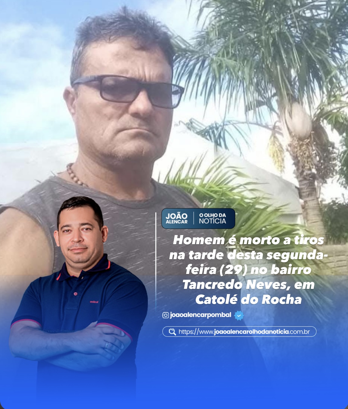 Homem é morto a tiros na tarde desta segunda-feira (29) no bairro Tancredo Neves, em Catolé do Rocha