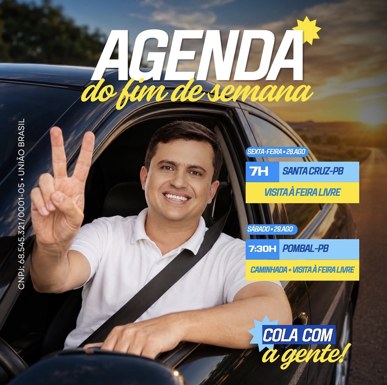 Deputado estadual Gilbertinho Linhares visita feira livre de Pombal neste sábado