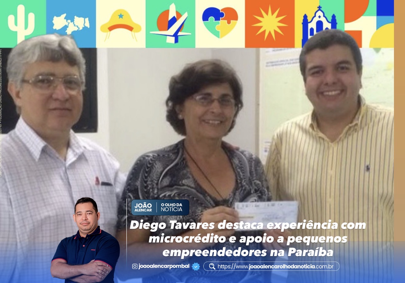 Diego Tavares destaca experiência com microcrédito e apoio a pequenos empreendedores na Paraíba