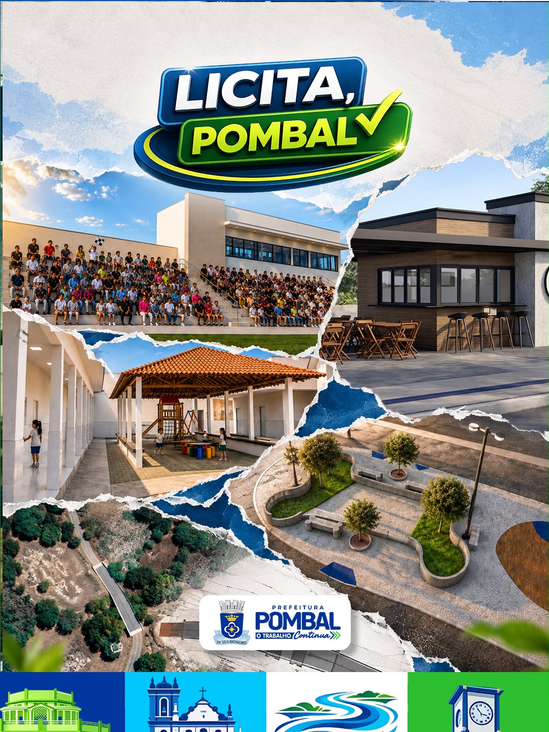 Pombal avança com novas obras e investimentos em infraestrutura, educação, esporte e mobilidade