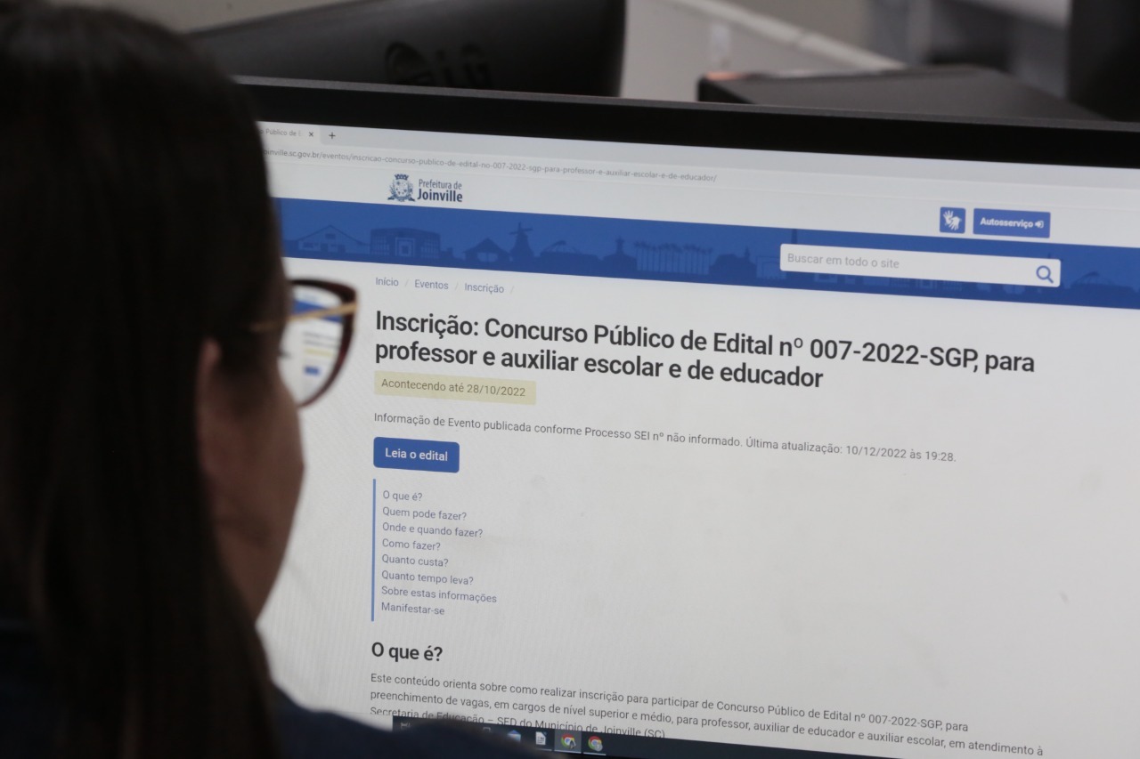 Prefeitura de Joinville abre inscrições para concurso público para a Educação