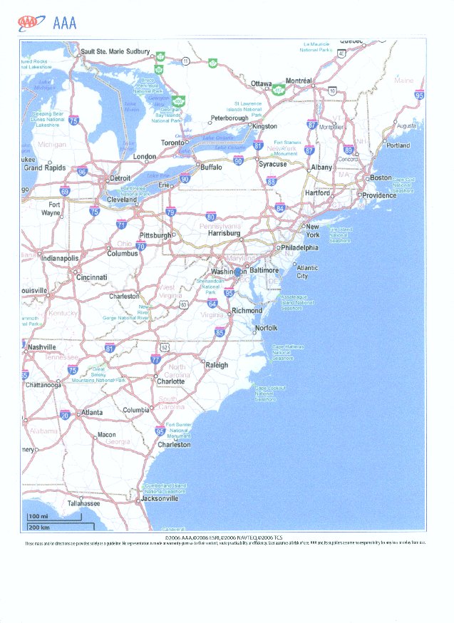 Map Of East Coast Highways JPmap4 