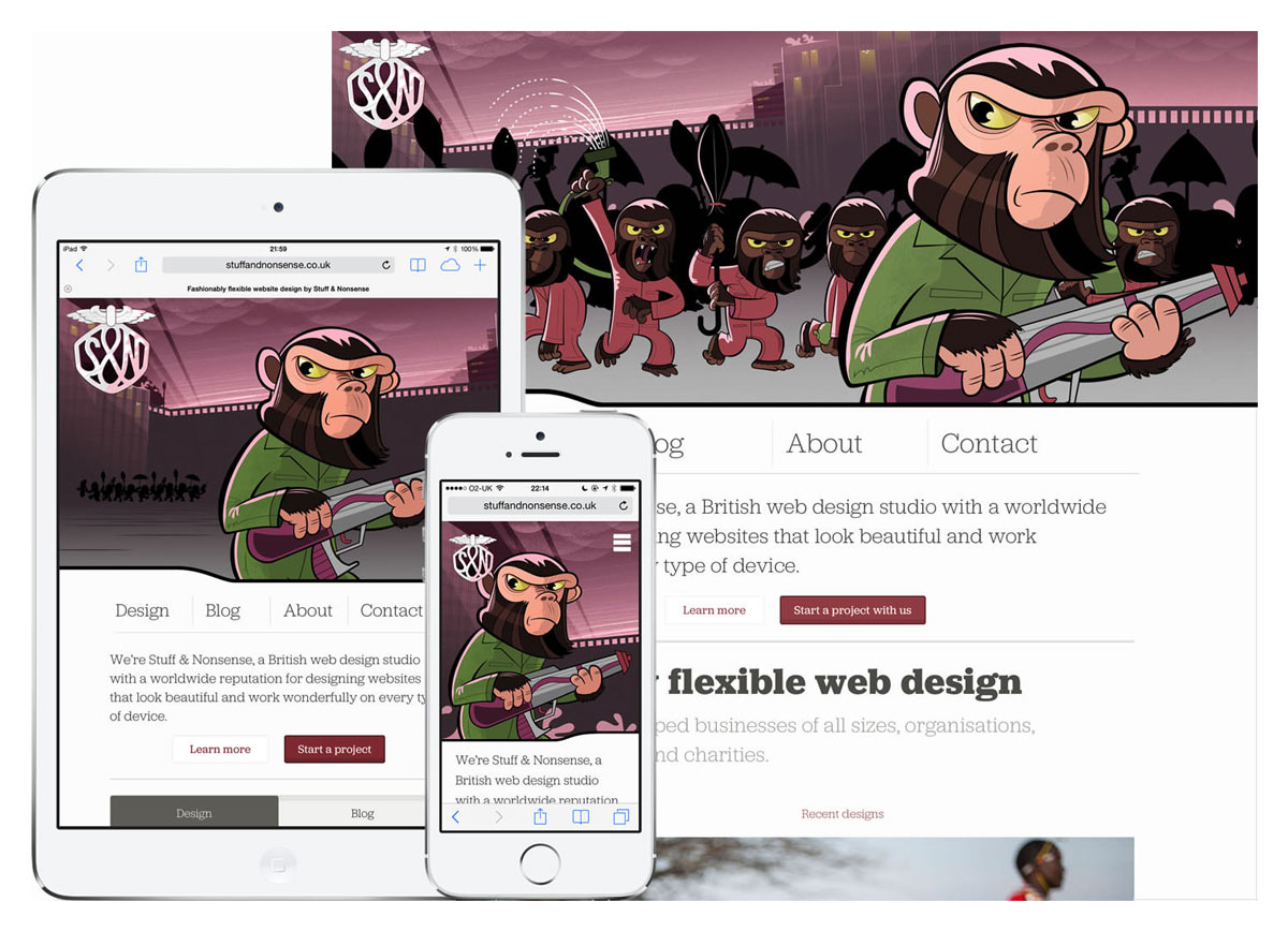 Stuff and Nonsense Apes header responsive