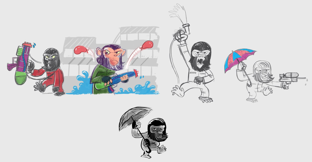 Stuff and Nonsense Apes header Sketches