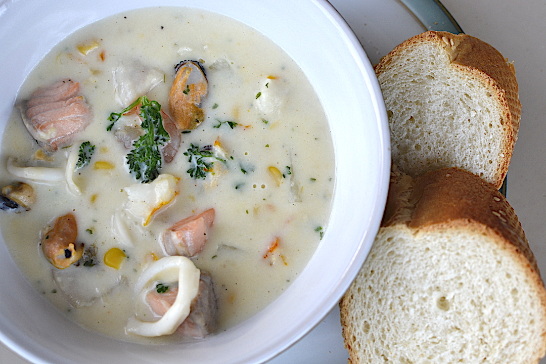 Hearty Seafood Chowder - Jo's Kitchen Notebook