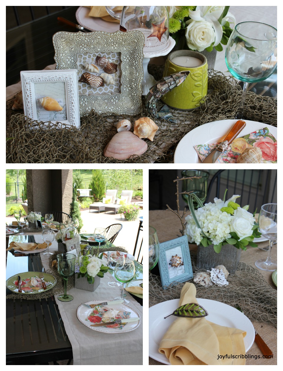seashell table setting