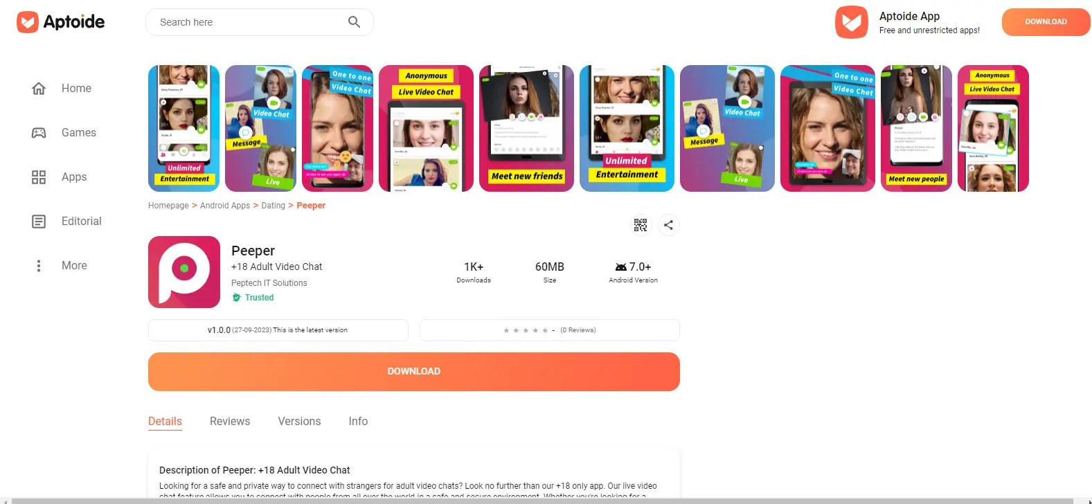 List of Adult Apps