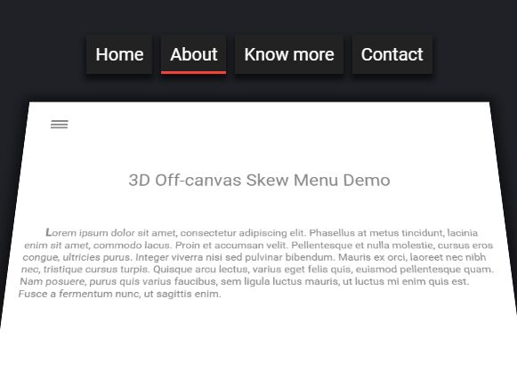3d Skew Side Menu With Jquery And Css3 Transforms Jquery Plugin - Ultra HD Abstract Illustrations for Desktop