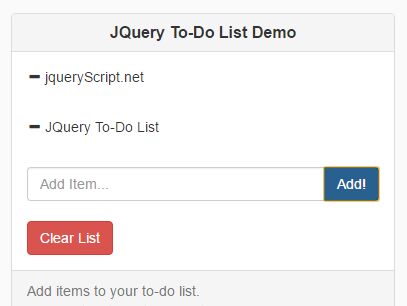 Jquery Todo List Plugins Jquery Script