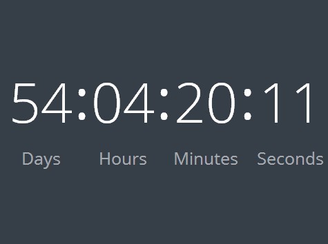 Javascript Timer Countdown With Seconds - Premium Colorful Background - High Resolution