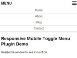 Simple Clean Responsive Mobile Toggle Menu Plugin For Jquery Free