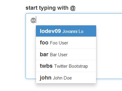 Twitter Like Mentions Auto Suggesting Plugin With Jquery Bootstrap Suggest Free Jquery Plugins